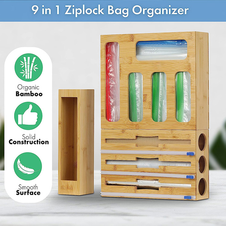 bamboo ziplock bag organizer1